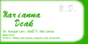 marianna deak business card